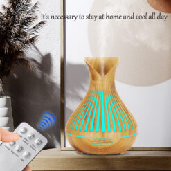 Wood Grain Hollow Vase Aroma Diffuser Humidifier