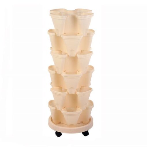 Vertical Stackable Flower Pot Saucer Planter