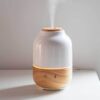 Colorful Ceramic Solid Wood Aromatherapy Humidifier