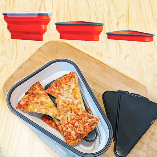 Collapsible Silicone Adjustable Triangular Pizza Box