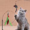 Interactive Handheld Steel Wire Sucker Cat Teaser Toy