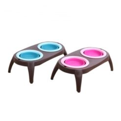 Non-slip Silicone Pet Double Separate Bowl