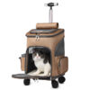 Portable Folding Wheel Trolley Pet Bag Backpack