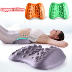 Lumbar Support Lower Back Pain Relief Stretcher Massager