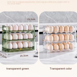 Automatic Roll Down Kitchen Egg Container Storage Box