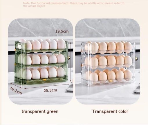 Automatic Roll Down Kitchen Egg Container Storage Box