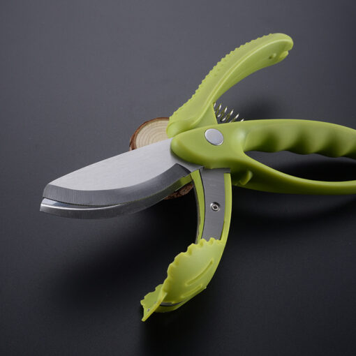 Stainless Steel Kitchen Double Edge Serrated Vegetable Scissors