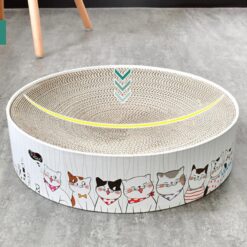 Durable Round Corrugated Paper Cat Scratch Board