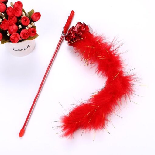 Interactive Funny Cat Stick Rod Feather Toy