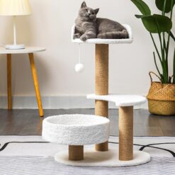 Interactive Cat Climbing Frame Sisal Scratching Board Nest