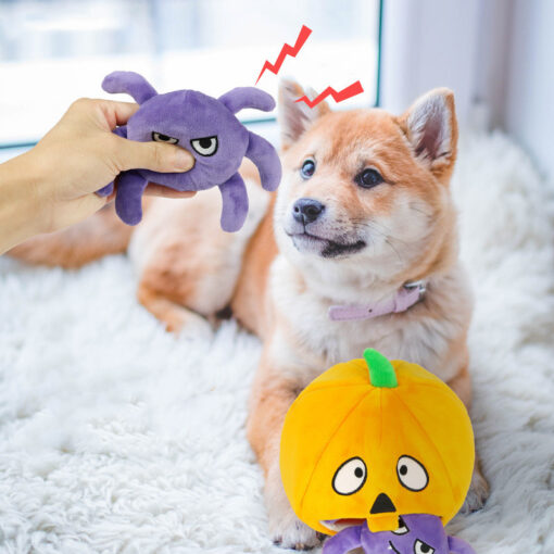 Interactive Pet Halloween Voice Squeak Plush Toy