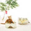 Double-sided Round Cat Litter Scratching Board Nest
