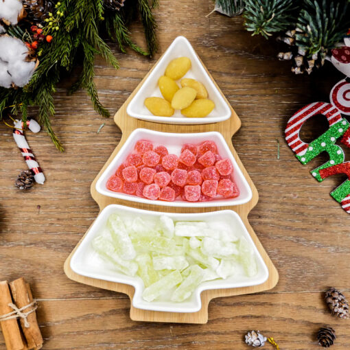 Household Christmas Tree Ceramic Plates Snack Tray