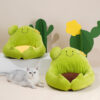 Cute Cactus Comfortable Semi-closed Washable Cat Litter