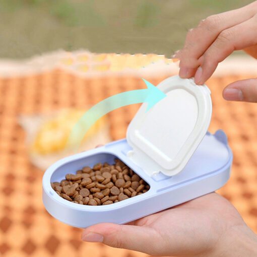 Portable Dog Food Water Kettle Dispenser Bowl