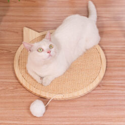 Solid Wood Sisal Cat Claw Sharpener Scratching Board