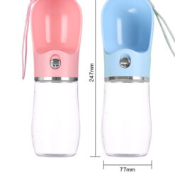 Portable Plastic Outdoor Pet Water Bottle Drinker Cup