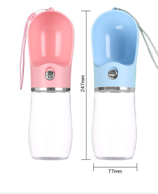 Portable Plastic Outdoor Pet Water Bottle Drinker Cup