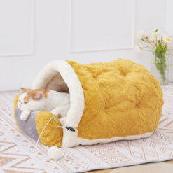 Creative Arctic Velvet Semi-enclosed Cat Bed Nest