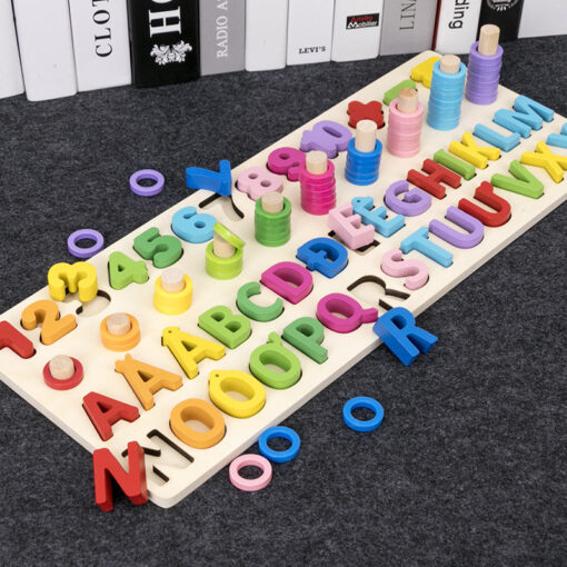 Wooden Digital Matching Letter Cognitive Board Toy