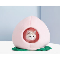 Cute Peach Closed Type Cat Warm Sleeping Bag Litter