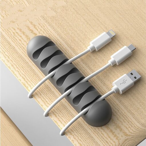 Silicone Flexible Cable Winder Wire Organizer Holder