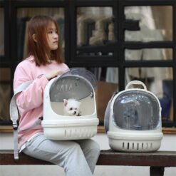 Portable Transparent Cat Space Capsule Backpack