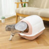 Portable Semi-closed Elevated Cat Toilet Litter