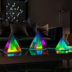 Creative Atmosphere Night Light Pyramid Table Lamp