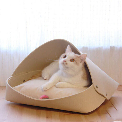 Creative Semi-closed Detachable Cat Felt House Nest