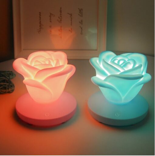 Mini USB Charging Romantic Rose-shape Night Light