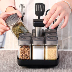 Durable 360° Rotating Seasoning Bottle Organizer