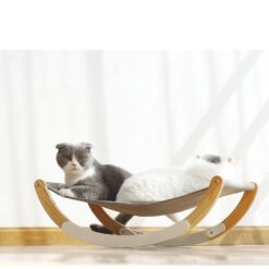 Dual Purpose Solid Wood Cat Rocking Hammock