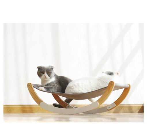 Dual Purpose Solid Wood Cat Rocking Hammock