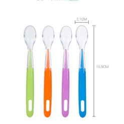 Long Handle Baby Soft Silicone Small Training Spoon