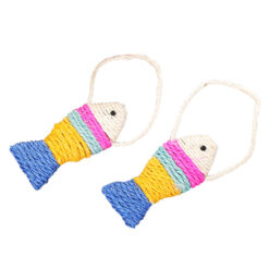 Interactive Pet Sisal Winding Fish Shape Board Toy