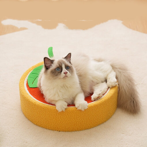 Cute Round Bowl-shaped Cat Scratching Board Pad