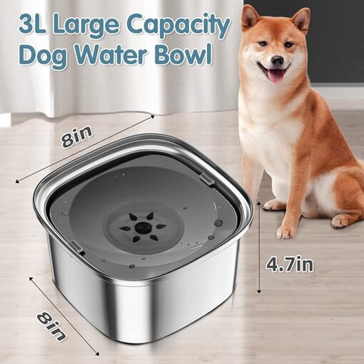 Stainless Steel Large Capacity Floating Pet Water Bowl