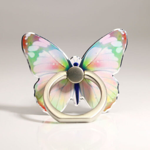 360 Adjustable Color Painted Cartoon Butterfly Phone Ring