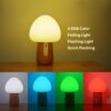 Colorful Charging USB Wooden Mushroom Night Light