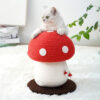 Interactive Mushroom Shape Cat Climbing Frame Post