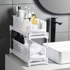 Detachable Pull-out Double-layer Storage Rack Organizer