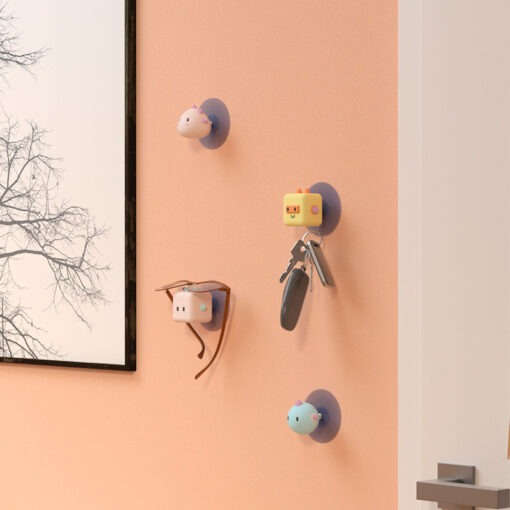 Cute Household Seamless Wall-mounted Toilet Hook