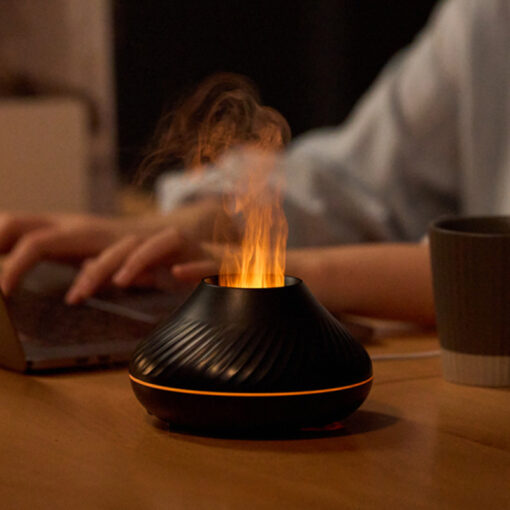 Portable Colorful 3D Flame Aroma Diffuser Humidifier