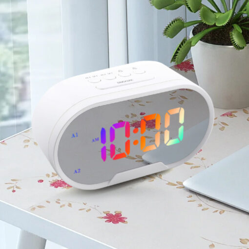 Colorful Large Screen Digital Display Smart Alarm Clock