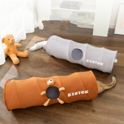 Interactive Collapsible Cartoon Cat Tunnel Toy