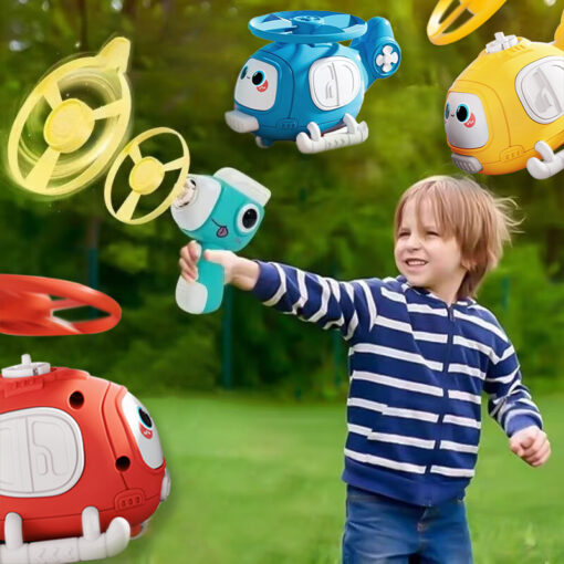 Cartoon Flying Saucer Sliding Simulation Helicopter Toys