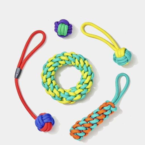 Pet Cotton Rope Bite Resistant Teeth Grinding Knot Toy