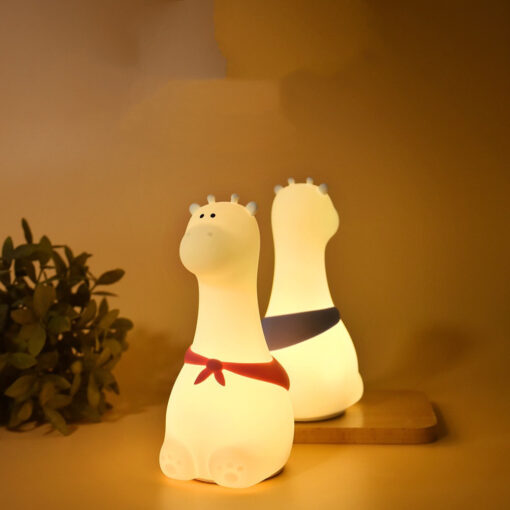 Colorful Silicone Cartoon Giraffe LED Night Light Lamp