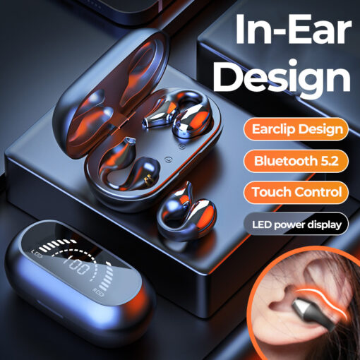 Wireless Ear Clip Bone Conduction Bluetooth Headphone